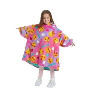 Emoji the way Big Hoodie Girl's Oversized Sherpa lined Plush